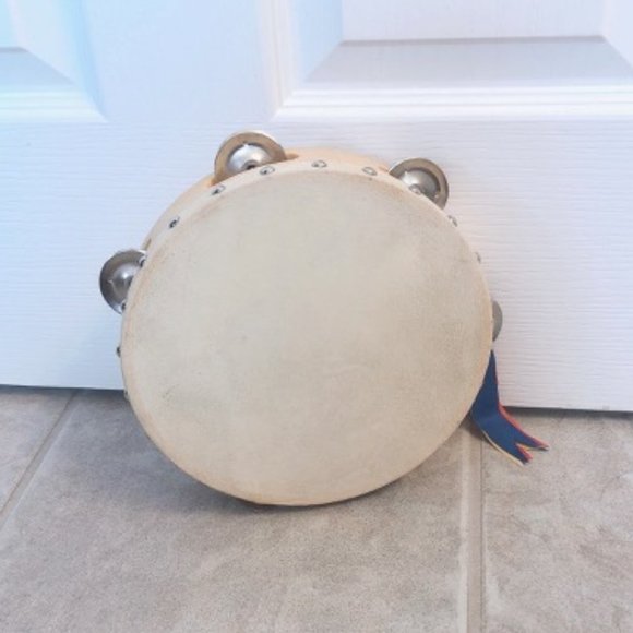VINTAGE Korean Tambourine with Ribbons - Picture 1 of 5